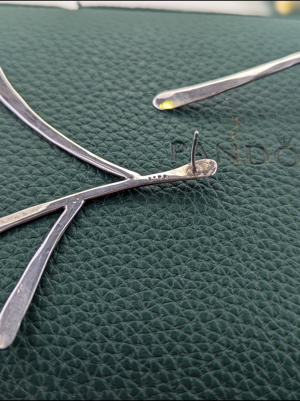 🌟 Statement Sterling Silver Abstract Branch / Wishbone Earrings ✨ - Picture 4 of 5